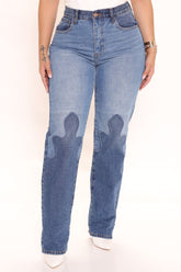 Spur Of The Moment Straight Leg Jeans - Blue/combo Ins Street